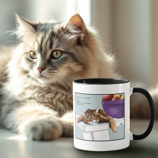 Mug Mignon Chat Tigre Orange Drôle en Attente