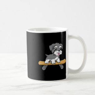 Mug Mignon chien schnauzer miniature en skateboard sch