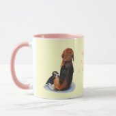 Mug mignon chiot beagle bouddling maman chien avec slo (Gauche)