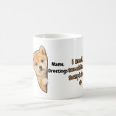 Mug Mignon chiot Shiba Inu Citation drôle d'odeur Chie (Centre)
