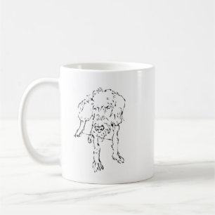 Mug Mignon chiot teckel à poil dur Café