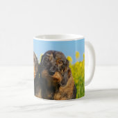 Mug _Mignon de photo de portrait de Dackel de deux (Devant droit)