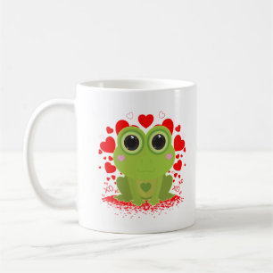 Mug Mignon Design de Grenouille Kawaii Cœurs XOXO Amou