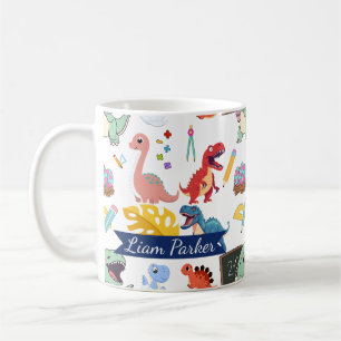 Mug Mignon dinosaure aquarelle Enfants Personnalisés