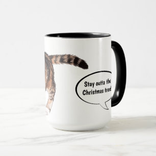 Mug Mignon Drôle Reste en dehors du Kitten de l'Arbre 