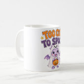 Mug Mignon et Effrayant Bébé Dragon Violet Café Hallow (Devant gauche)