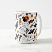 Mug Mignon et Effrayant Halloween Noir et Orange (Devant droit)