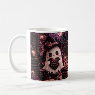 Mug Mignon Gothique Rose Fantôme Halloween Drôle Câlin