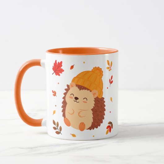Mug Mignon hérisson souriant à l'aquarelle pour café d (Gauche)