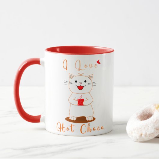 Mug Mignon | J'adore le Chocolat Chaud (Avec donut)