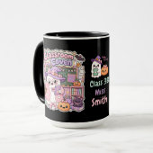 Mug Mignon Kawaii Fantôme Prof Halloween Épouvantable (Devant gauche)