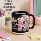 Mug Mignon Kawaii Fantôme Prof Halloween Épouvantable