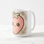 Mug Mignon Kawaii Fraise (Devant droit)