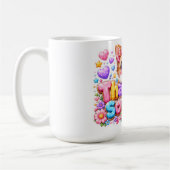 Mug Mignon Kawaii Merci Beaucoup Chat Nom Pastel Rose (Gauche)