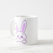 Mug Mignon Kawaii Pastel Violet Lapin Mignon (Devant gauche)