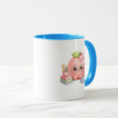 Mug Mignon Kawaii Retour à l'École Pêche (Devant droit)