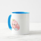 Mug Mignon Kawaii Retour à l'École Pêche (Devant gauche)