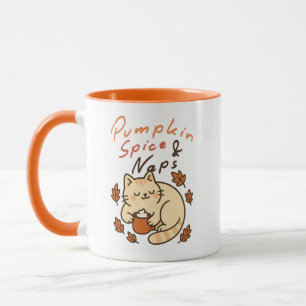 Mug Mignon Kit Douillet de Chat et Café d'Automne