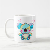 Mug Mignon koala bébé Kawaii souriant avec des cœurs d (Gauche)