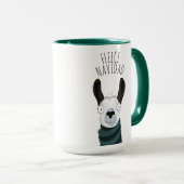 Mug Mignon Lama Drôle 'FLEECE NAVIDAD' Pun Drôle (Devant droit)