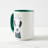 Mug Mignon Lama Drôle 'FLEECE NAVIDAD' Pun Drôle (Devant gauche)