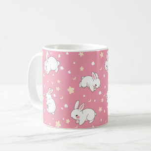 Mug Mignon Lapin Kawaii Rose Doodle