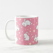 Mug Mignon Lapin Kawaii Rose Doodle (Gauche)