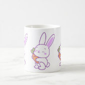 Mug Mignon Lapin Violet Pastel Carotte (Centre)