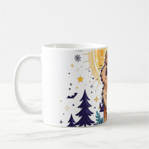 Mug Mignon loup-garou hurlant à la pleine lune, illust