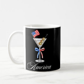 Mug Mignon martini à queue de drapeau américain du 4 j