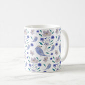 Mug Mignon Moineau Avec un Chapeau de Fleur (Devant droit)