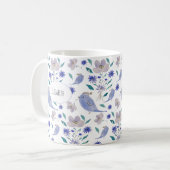 Mug Mignon Moineau Avec un Chapeau de Fleur (Devant gauche)