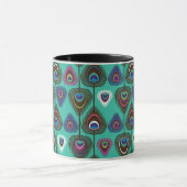 Mug mignon motif en plumes de paon (Centre)