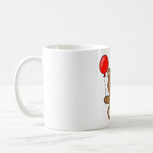 Mug Mignon ours en peluche avec ballons rouges adorabl