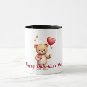 Mug Mignon ours en peluche avec cœur – Joyeuse Saint-V