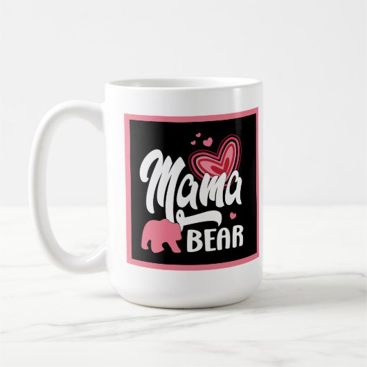Mug mignon ours maman ajouter monogramme (Gauche)