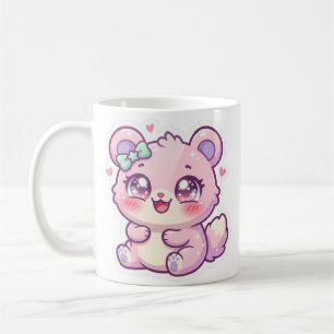 Mug Mignon Ours Rose Pastel Chibi Chatoune Cœur St