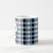 Mug Mignon Panda Kawaii Ours Plaid Bleu Buffalo (Centre)