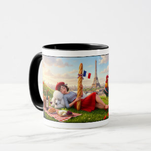 Mug Mignon Paris et Caniche sur le thème de la France