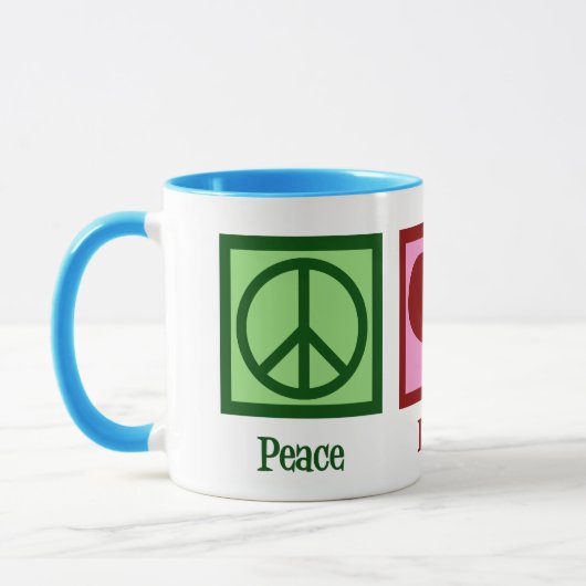 Mug Mignon Peace Love Hanoukka Menorah Blue (Gauche)