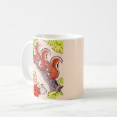 Mug mignon petit garçon nourrit de mignons petits écur (Devant gauche)