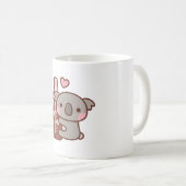 Mug Mignon petit ours koala serrant un café glacé (Devant droit)