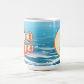 Mug mignon poisson ajouter texte dame folle (Centre)