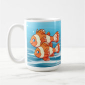 Mug mignon poisson ajouter texte dame folle (Gauche)