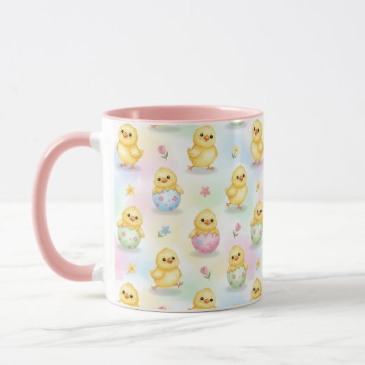 Mug Mignon poussin bébé aquarelle motif de Pâques (Gauche)
