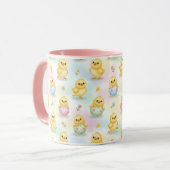 Mug Mignon poussin bébé aquarelle motif de Pâques (Devant gauche)