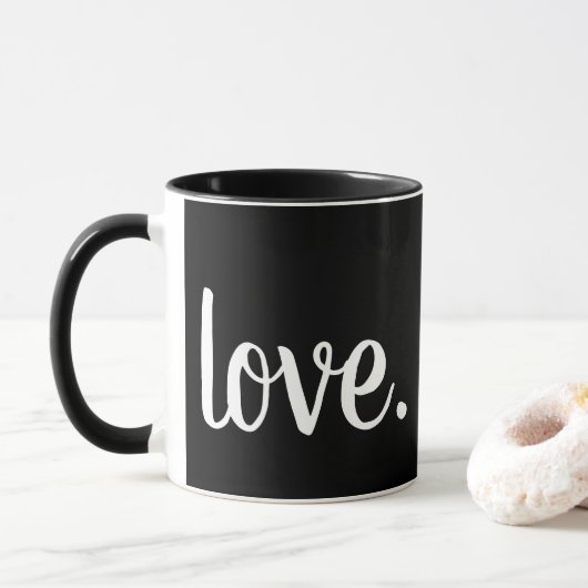 Mug mignon script chic LOVE. | (Avec donut)