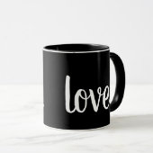 Mug mignon script chic LOVE. | (Devant droit)