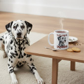 Mug Mignon thé noir sur blanc avec mon dalmatien