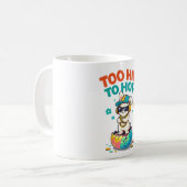 Mug Mignon Trop Branché pour Sauter Lapin Artwork (Devant gauche)